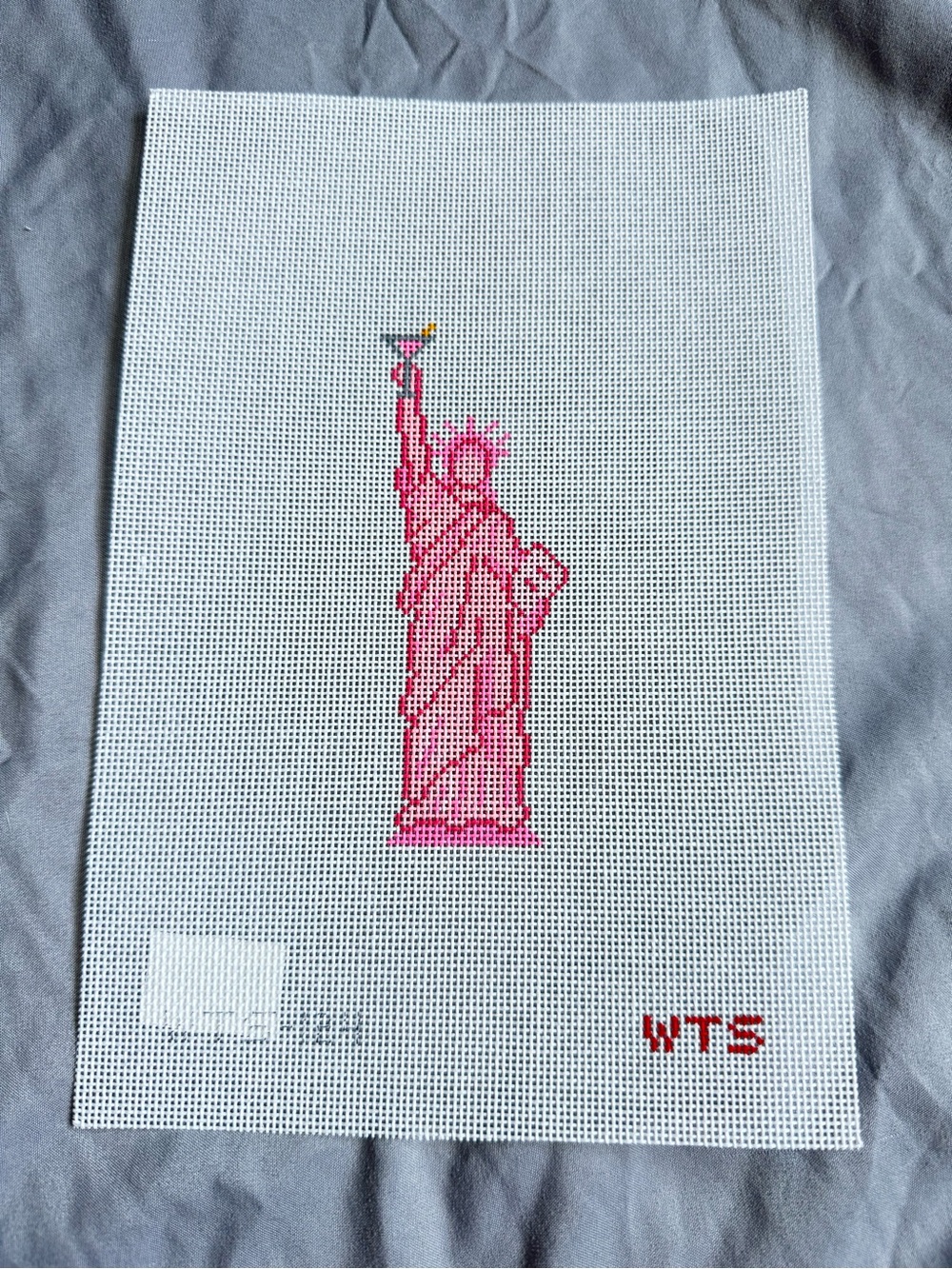 What's The Stitch "Lady Dirty Martini" Hand-Painted Needlepoint Canvas Crafts